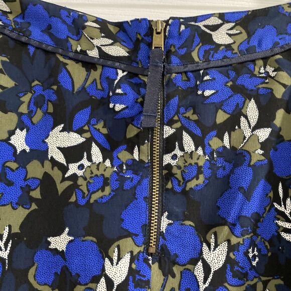 Tommy Hilfiger casual skirt size 12 blue print side pockets lined pleated preppy - Picture 6 of 7